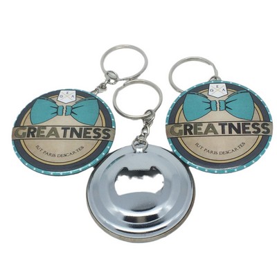 Tinplate Bottle Opener w/Keychain