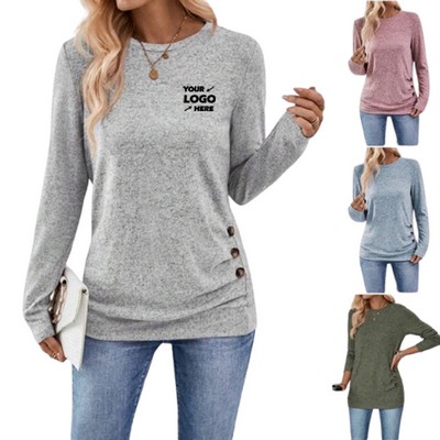 Women's Long Sleeve Shirts Tunic Tops