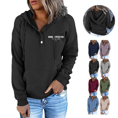 Women's Long Sleeve Drawstring Hoodies