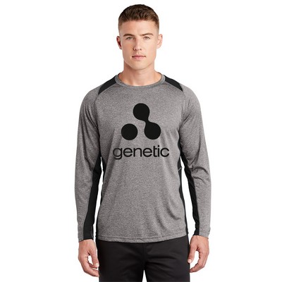 Sport-Tek® Long Sleeve Heather Colorblock Contender Tee