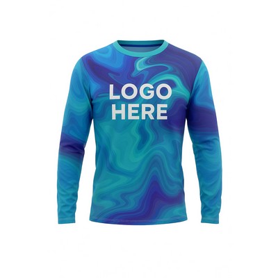 Sublimated Long Sleeve T Shirt Unisex Interlock