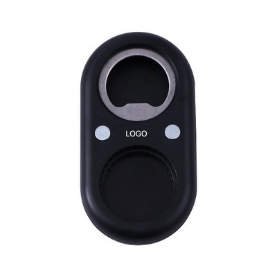 Oval Magnetic Fridge Bottle Opener 2-in-1 Stainless Steel & Plastic Opener Magnetic