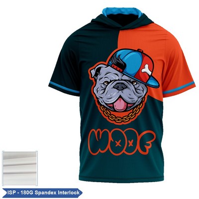 Unisex & Kids' Sublimation Spandex Interlock SS Hooded Tee