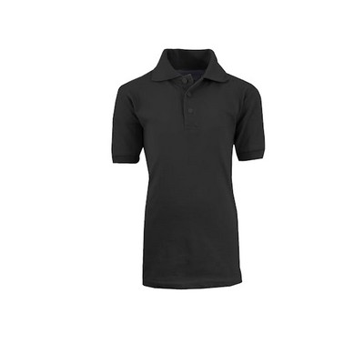 Unisex Uniform Polo Shirts - Black, Large, Short Sleeve (Case of 36)