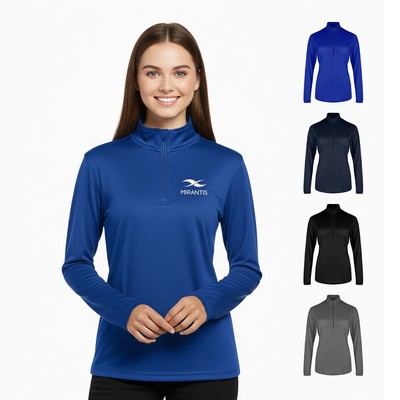 Ladies UV Micro Mesh Quarter Zip Pullover