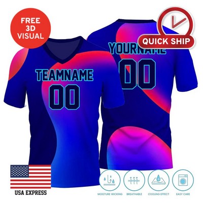 150GSM Mesh Jersey Short Sleeve V Neck (Full Dye Sublimation)