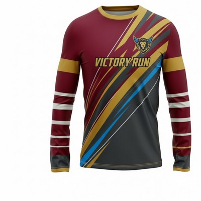 Long Sleeve Pinhole Mesh T Shirt Sublimated Unisex