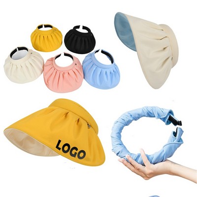 Adjustable Wide Brim Sun Visor Hat