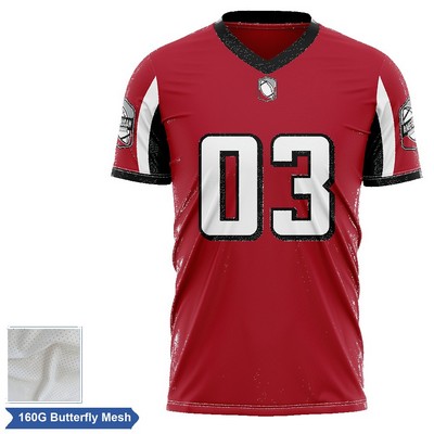 Men's & Kids Sublimation Butterfly Mesh Flag Football Jersey