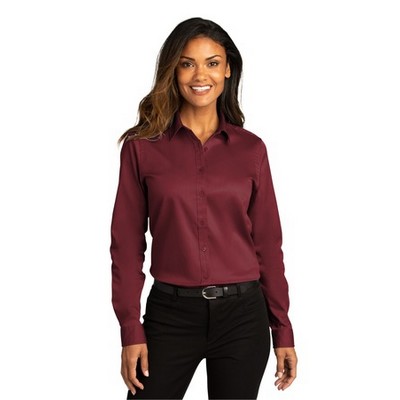 Port Authority® Women's Long Sleeve SuperPro React™Twill Shirt.
