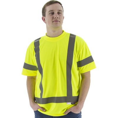 Majestic 75-5303 High Visibility Short Sleeve Shirt, ANSI 3, R